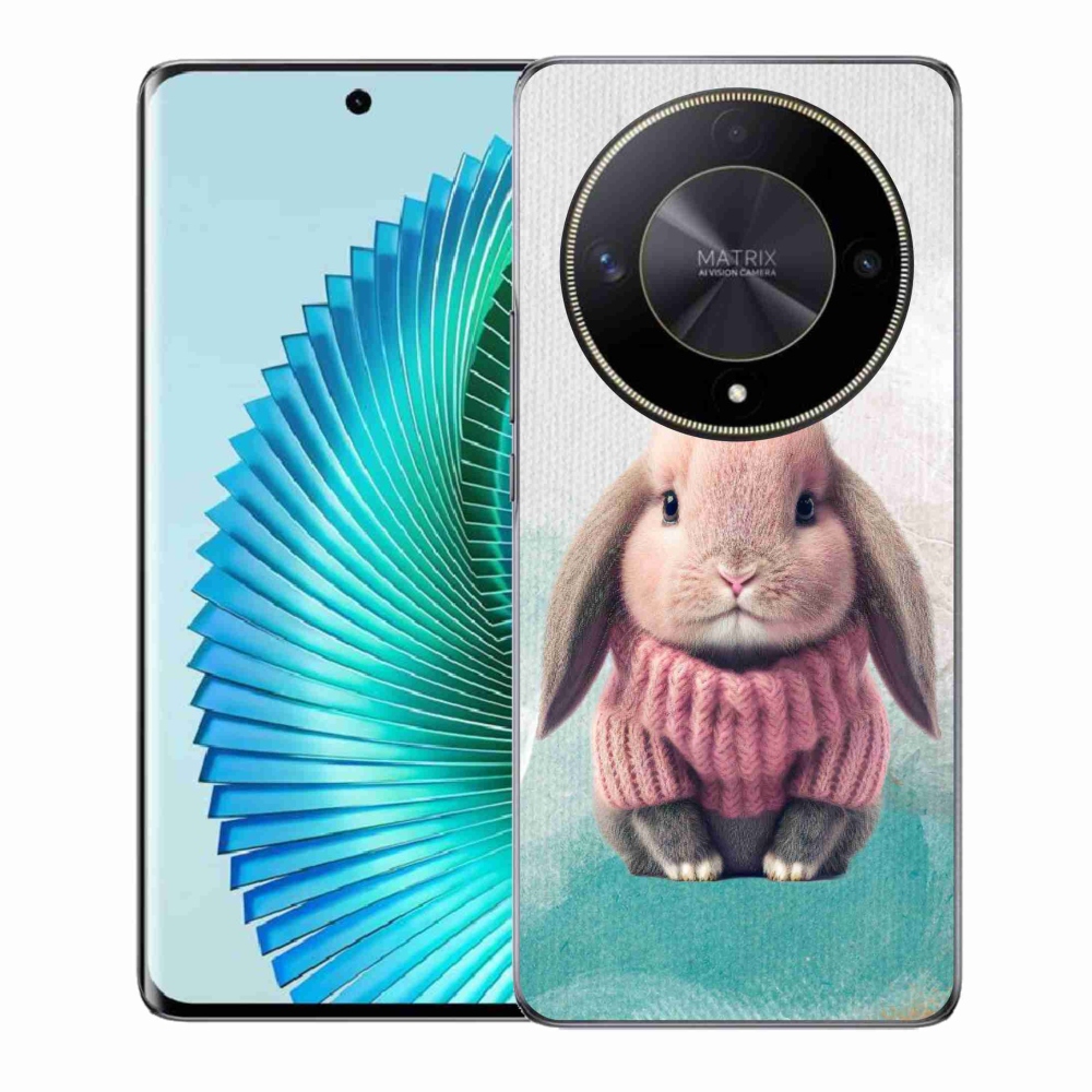 Gél borítás mmCase a Honor Magic 6 Lite 5G számára - nyúl pulóverben