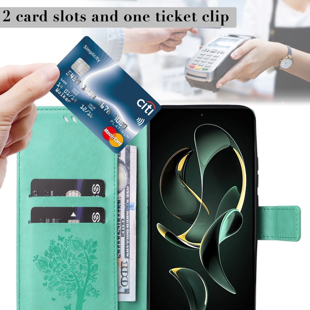 Fa könyv tok a Xiaomi 13T/13T Pro-hoz - teáskék színű