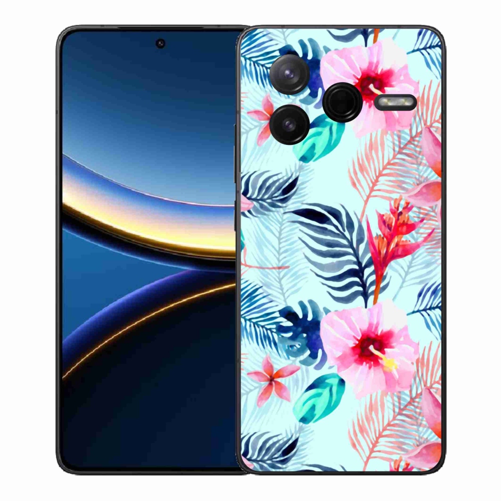 Gél borítás mmCase a Xiaomi Poco F7 Pro számára - virágok