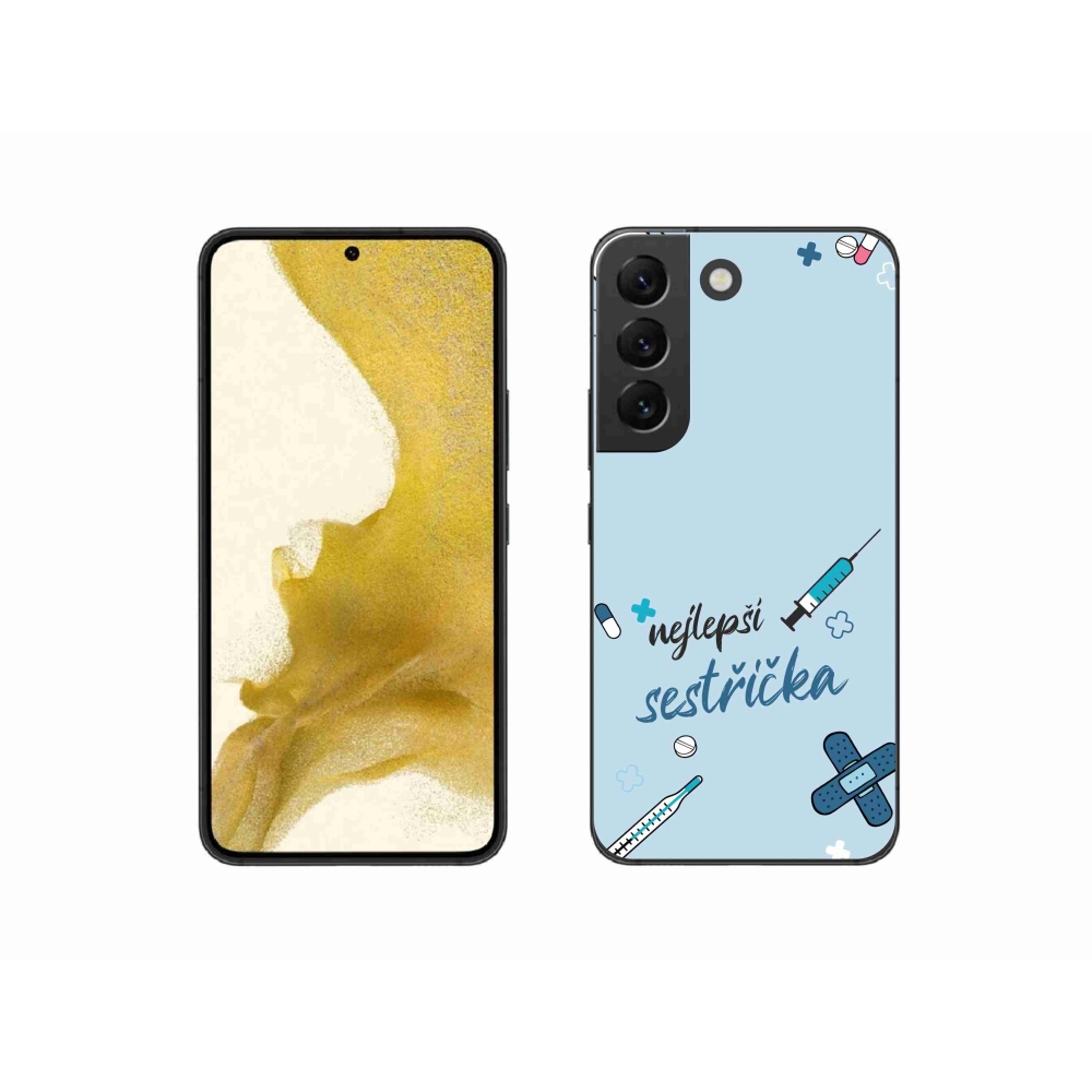 Gél borító mmCase Samsung Galaxy S22 5G - legjobb kishúg kék háttérrel