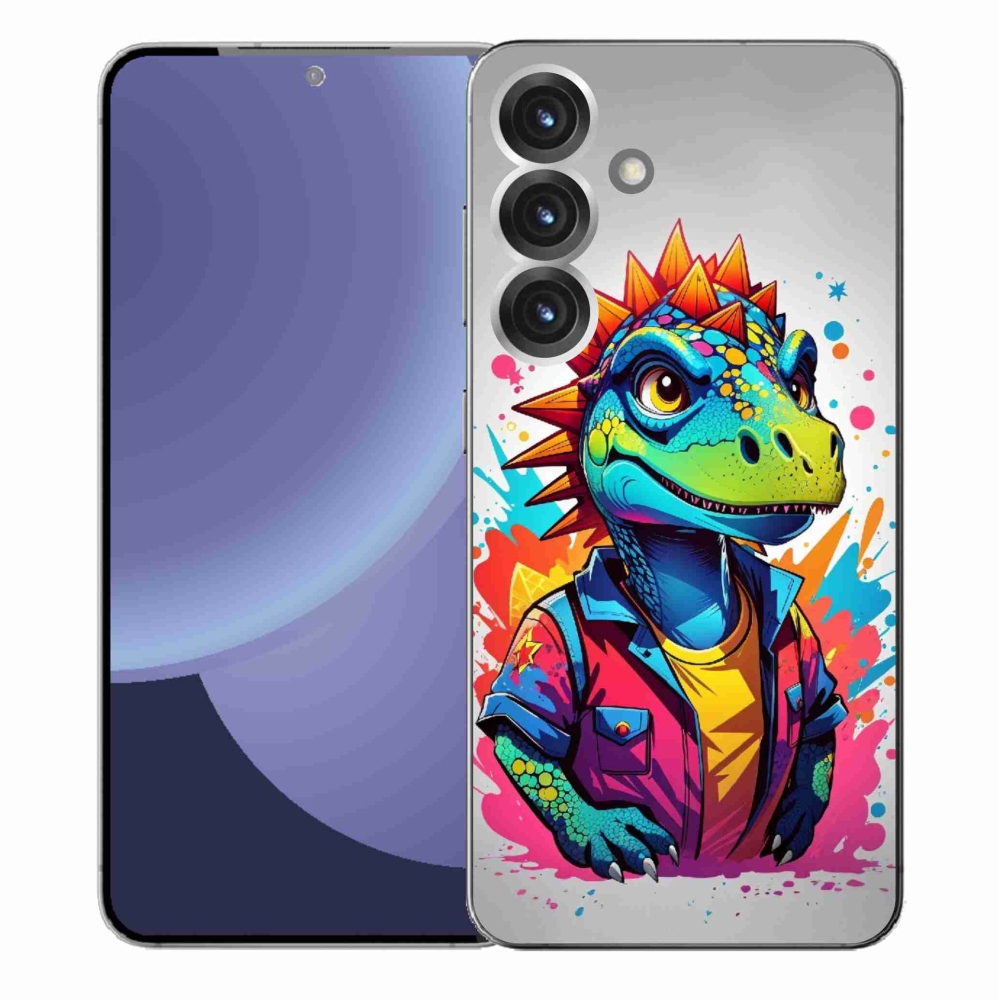 Gél védőhuzat mmCase Samsung Galaxy S25+ - színes dinoszauruszhoz