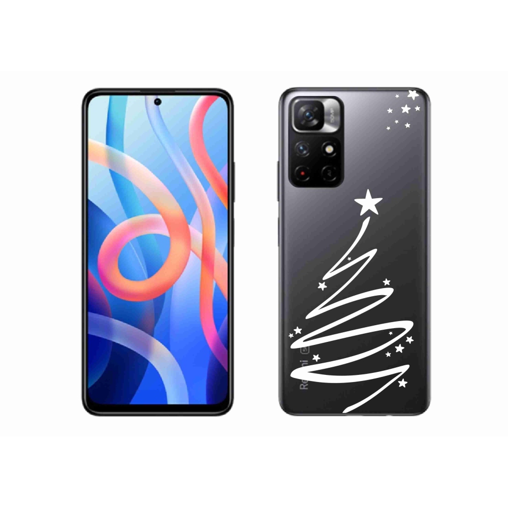 Gél borító mmCase a Xiaomi Redmi Note 11S 5G-hez - fehér fa átlátszó háttéren