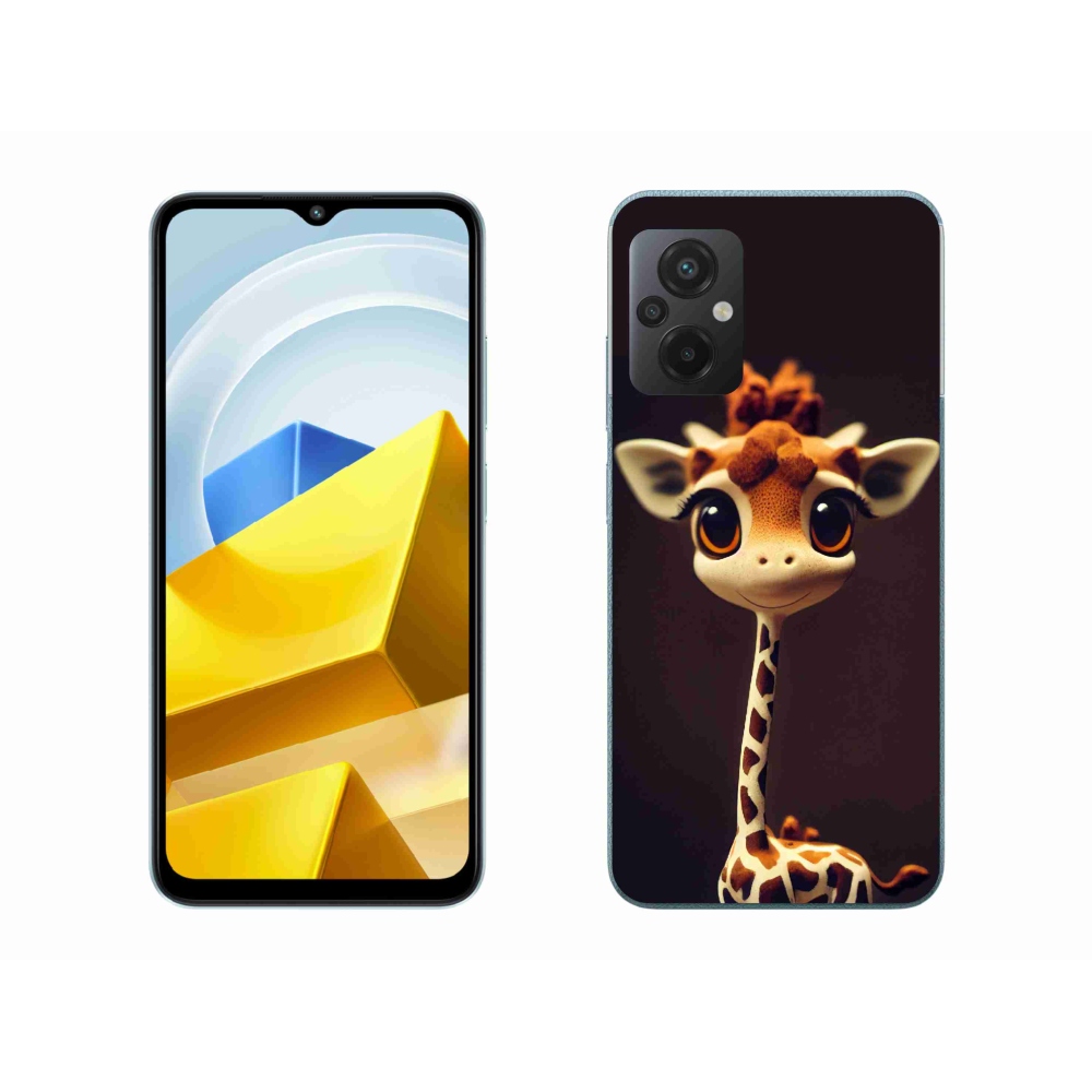 Gél borítás mmCase a Xiaomi Poco M5 4G-hez - kis zsiráf