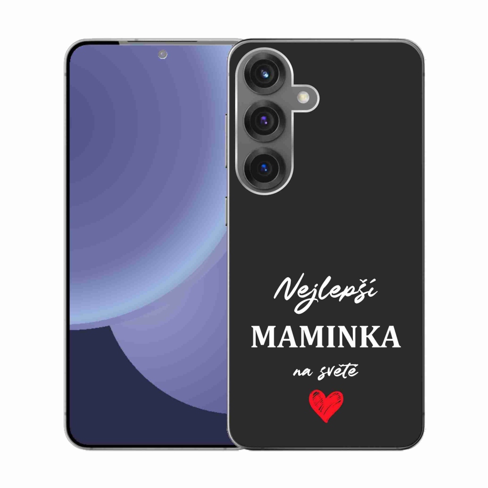 Gél borító mmCase Samsung Galaxy S25 - legjobb anya 1 fekete háttérrel