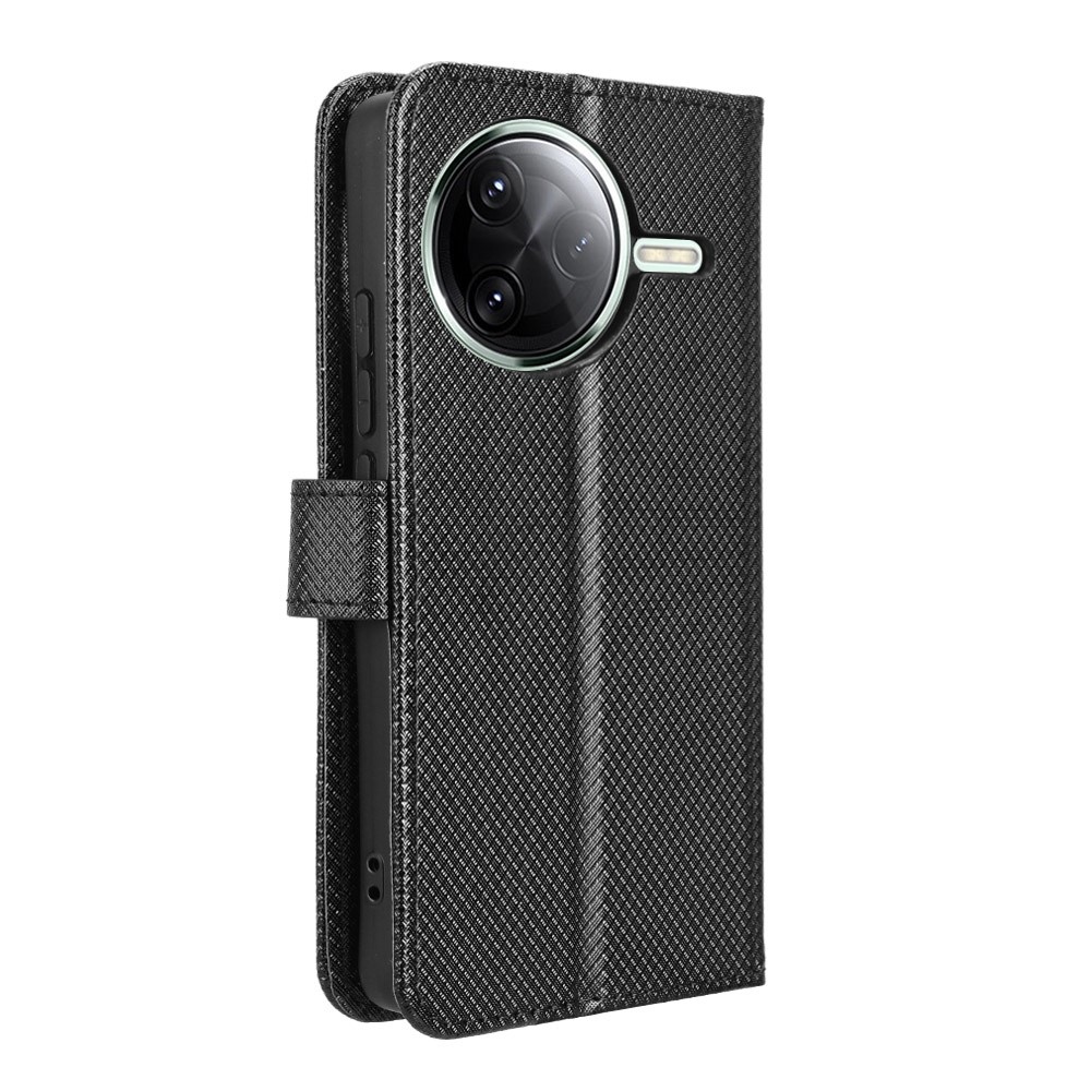 Gyémánt könyv tok Xiaomi Poco F7 Pro 5G/Poco F7 Ultra 5G - fekete