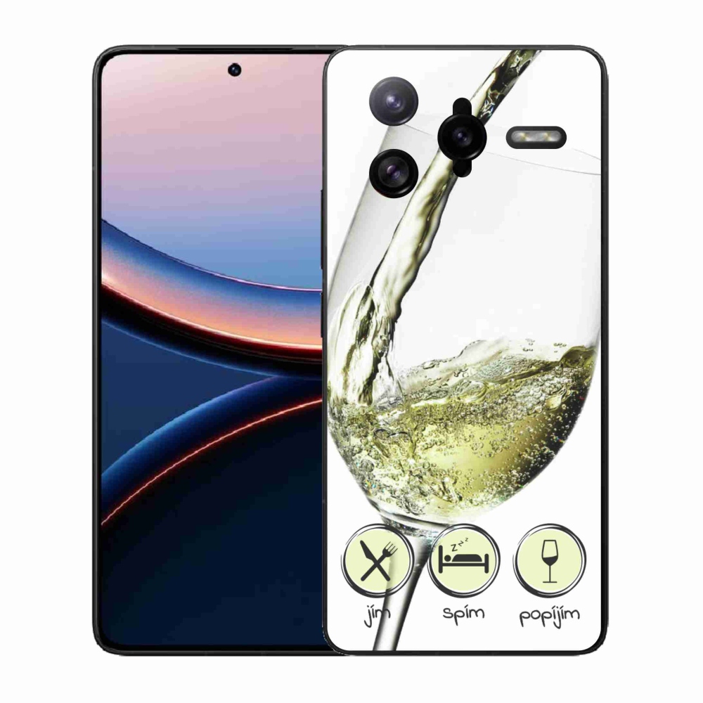 Gél borítás mmCase a Xiaomi Poco F7 Ultra készülékhez - borospohár fehér