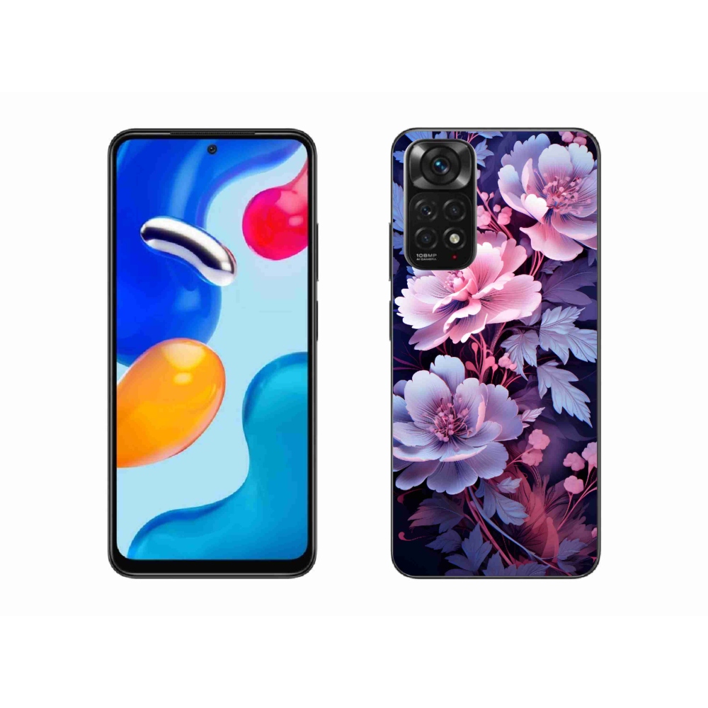 Gél borító mmCase a Xiaomi Redmi Note 11 4G-hez - virágok 11