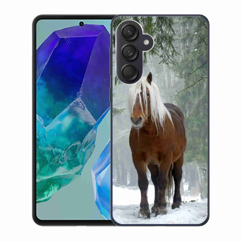 Gél tok mmCase a Samsung Galaxy M55 5G készülékhez - ló az erdőben