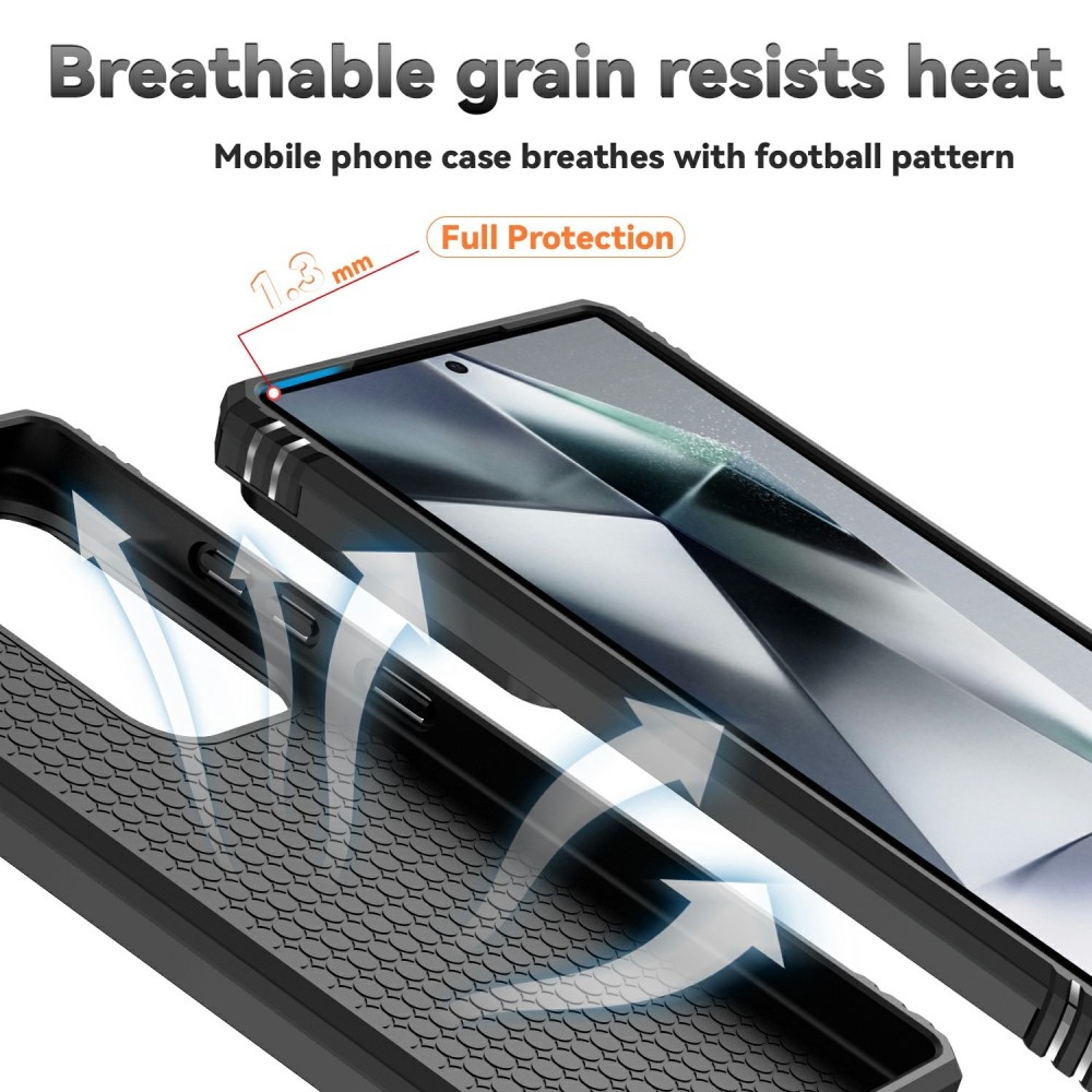 Gyűrűálló borítás Samsung Galaxy S25 Ultra készülékhez - fekete