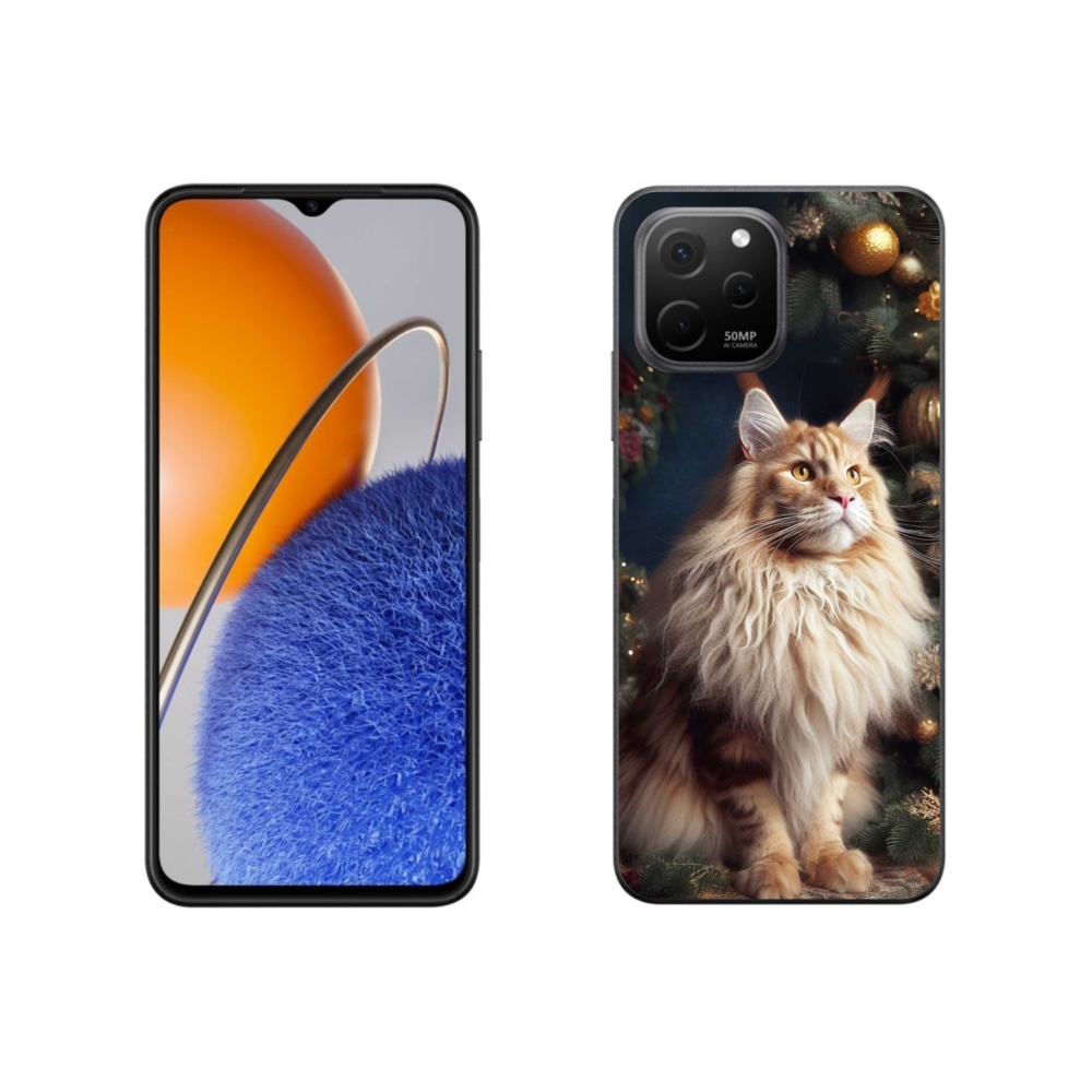 Gél borítás mmCase a Huawei Nova Y61 készülékhez - macska a fánál