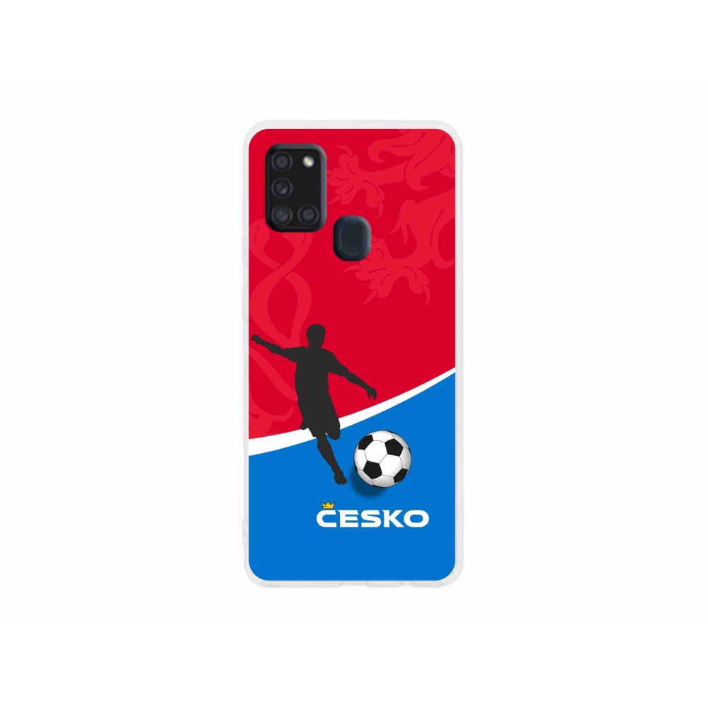Gél borítás mmCase Samsung Galaxy A21s készülékhez - foci Csehország