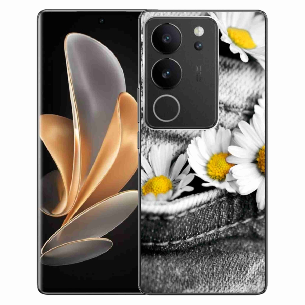 Gél tok mmCase a Vivo V29 5G-hez - margaréták