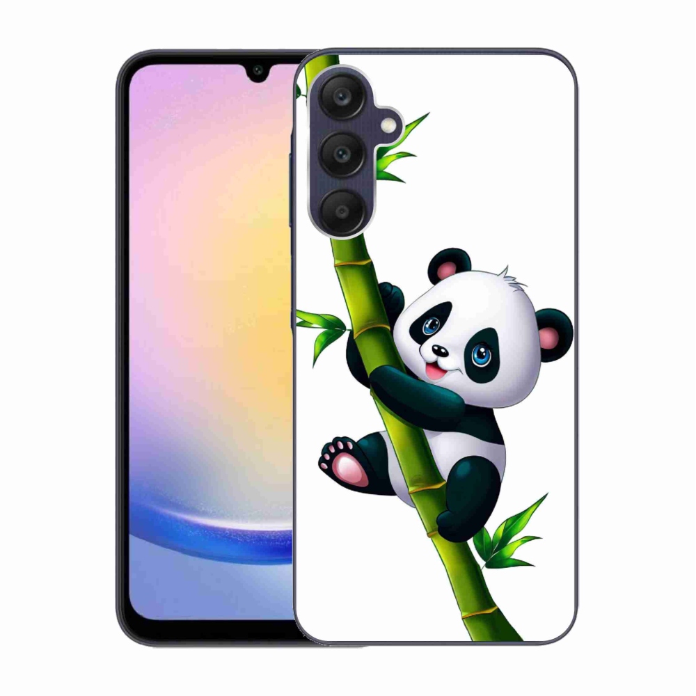 Gél borítás mmCase Samsung Galaxy A25 5G - panda a bambuszon - Samsung Galaxy A25 5G számára