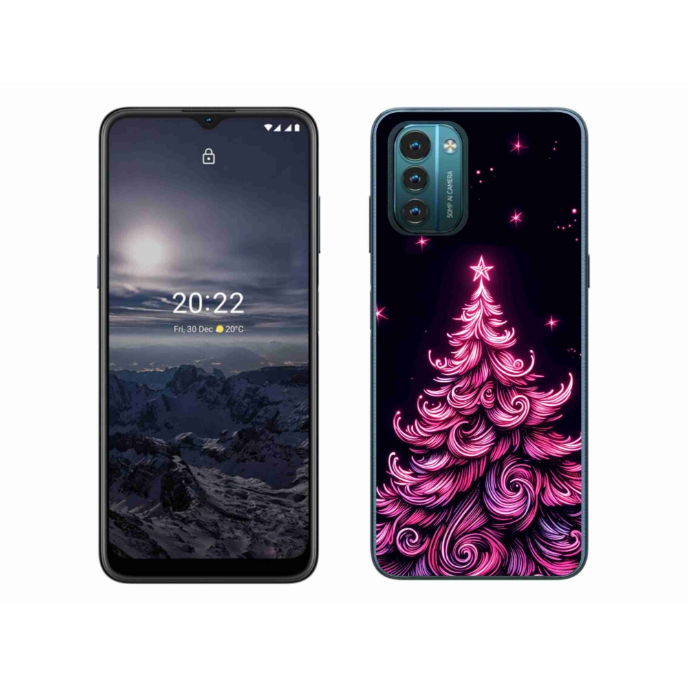 Zselés borítás mmCase a Nokia G11/G21 készülékhez - neon karácsonyfa 2