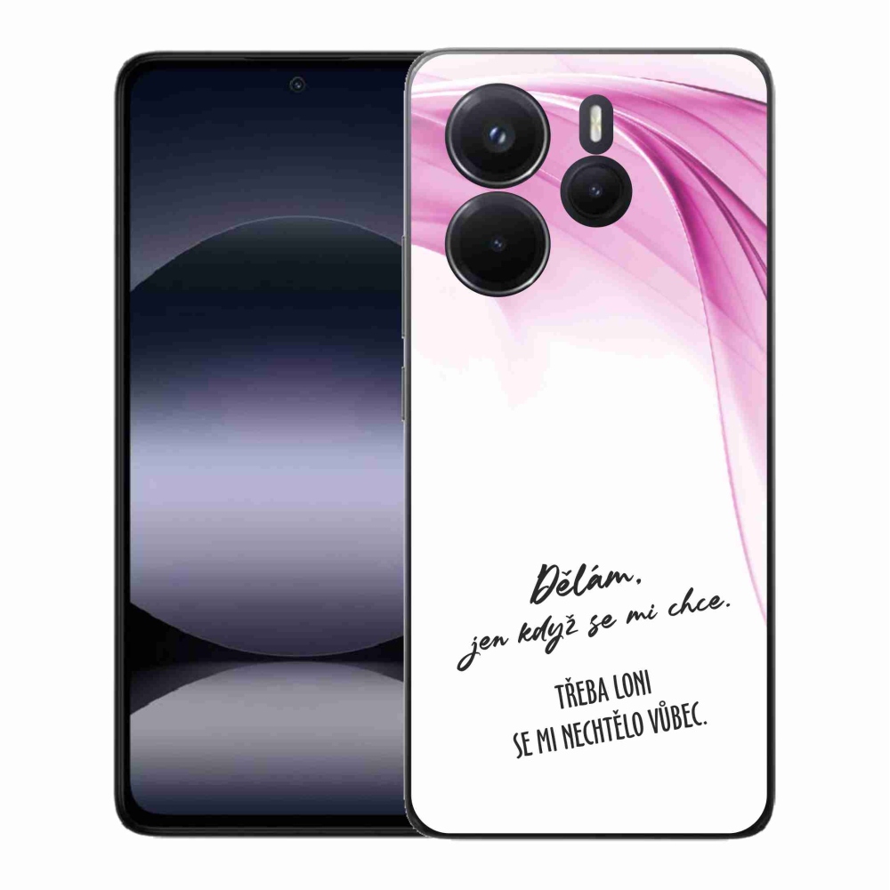 Gél borító mmCase a Xiaomi Redmi Note 14-hez - vicces szöveg 12 fehér háttérrel