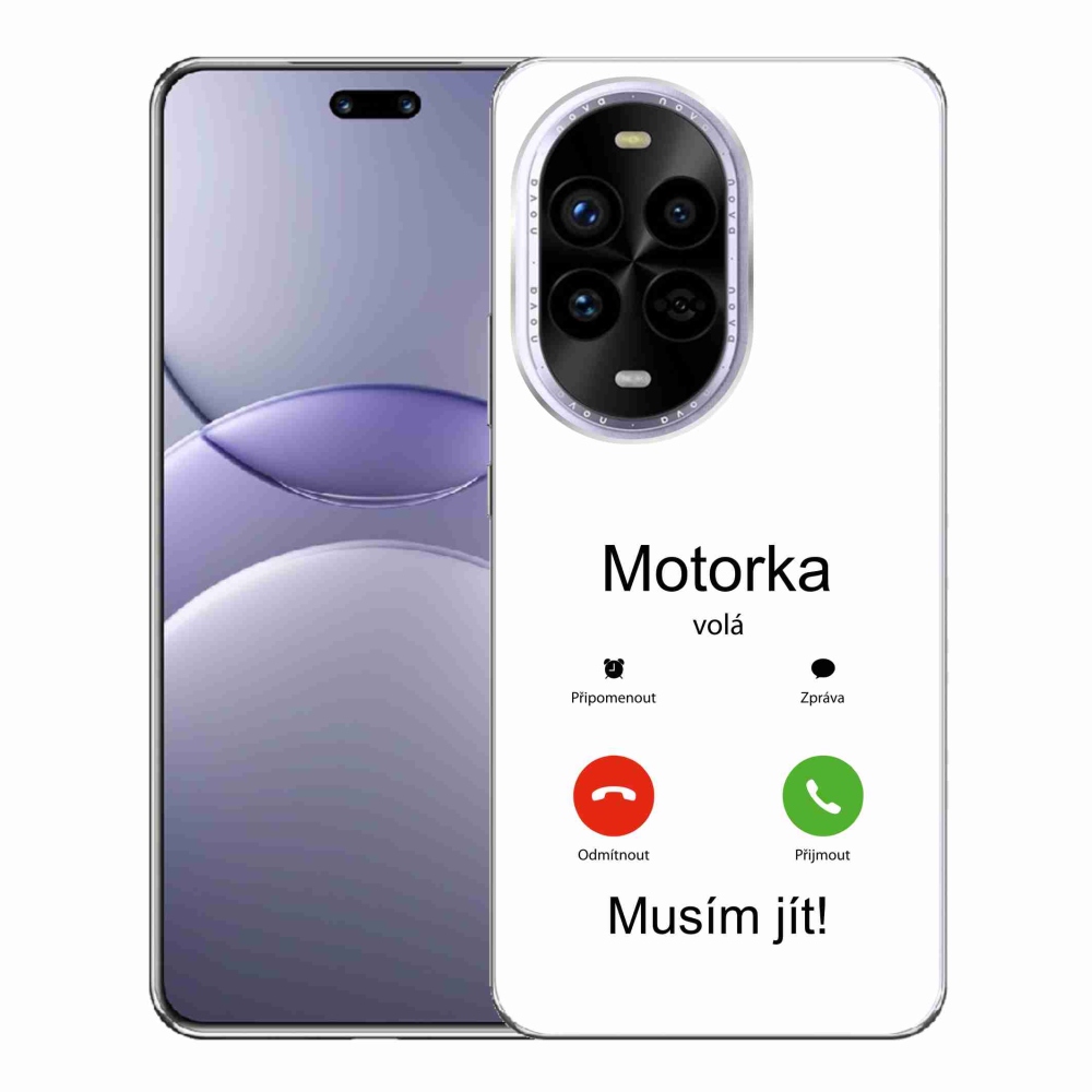 Gél borítás mmCase a Huawei Nova 13 Pro 5G-n - motoros hívások fehér háttérrel