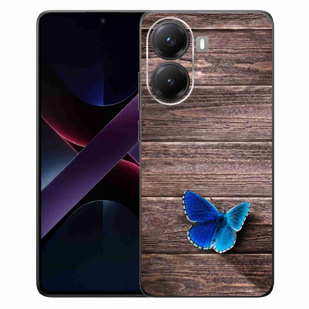 Gél védőhuzat mmCase a Xiaomi Poco X7 Pro 5G-hez - kék pillangó 1