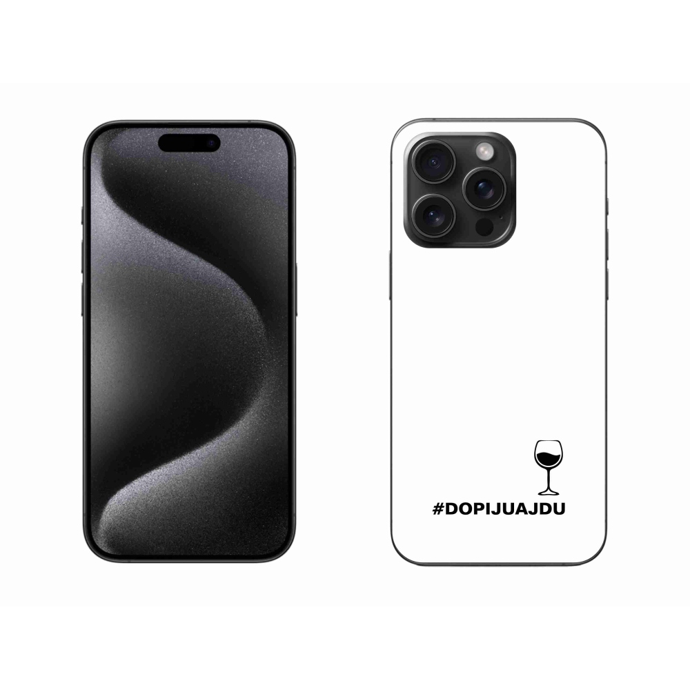 Gél borítás mmCase iPhone 15 Pro Max készülékhez - bor motívum fehér háttér