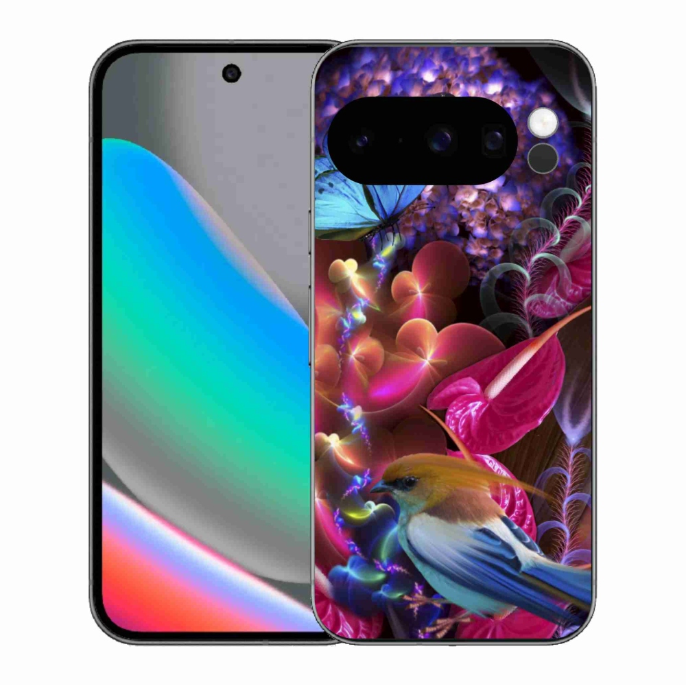 Gél borítás mmCase a Google Pixel 10 Pro számára - színes virágok