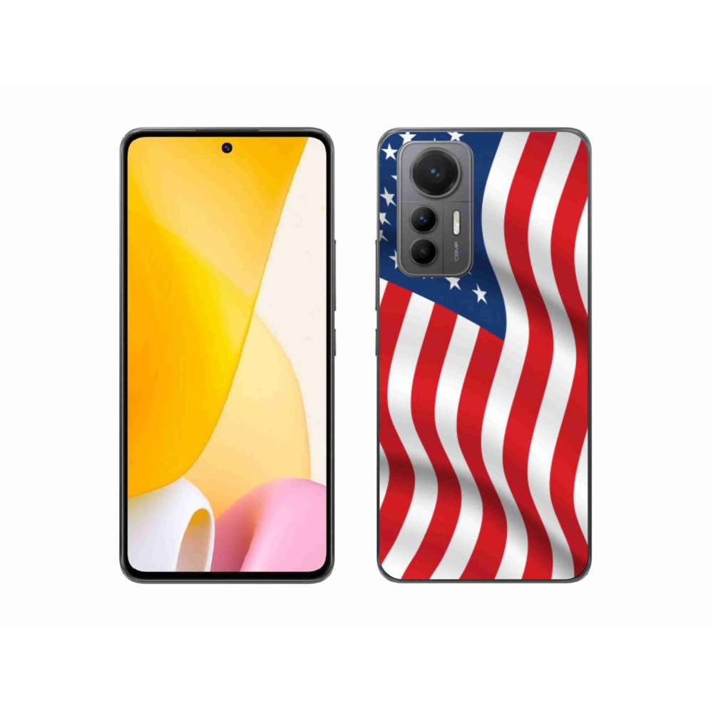 Gél borítás mmCase a Xiaomi 12 Lite számára - USA zászló