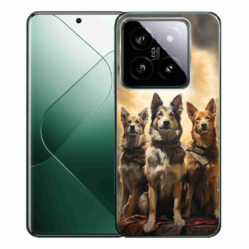 Gél borítás mmCase a Xiaomi 14 Pro számára - három kutya