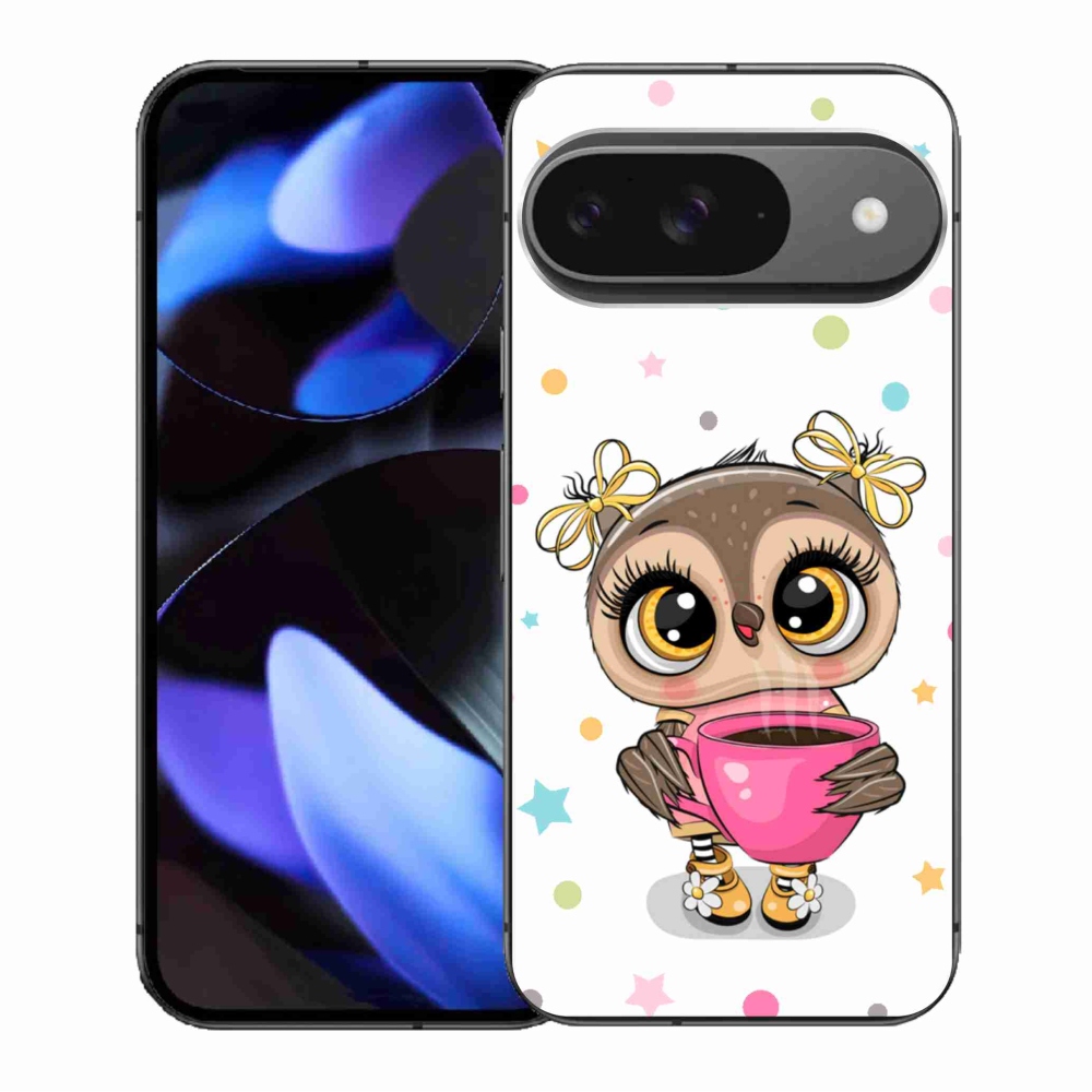 Gél borítás mmCase a Google Pixel 9/9 Pro számára - rajzfilm bagoly