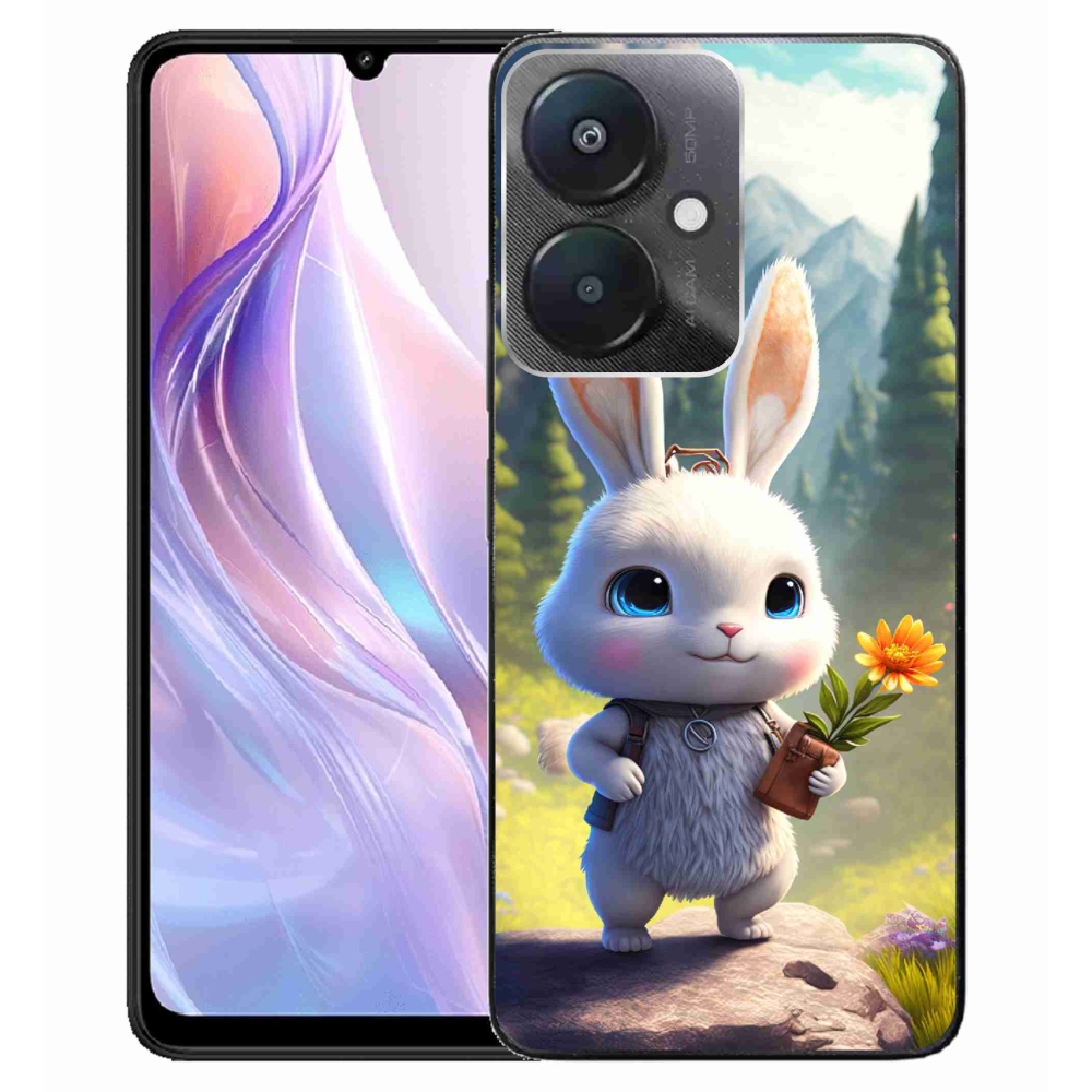 Gél borítás mmCase a Xiaomi Redmi 13C 5G számára - aranyos nyuszi