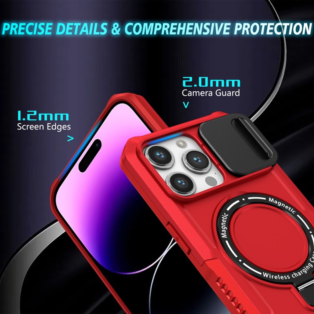 Katonai tartós védőburkolat MagSafe-vel iPhone 14 Pro Max készülékhez - piros