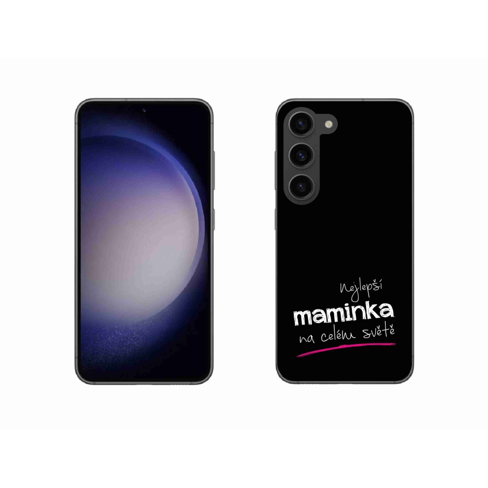 Gél borító mmCase Samsung Galaxy S23 5G - legjobb anya 4 fekete háttérrel