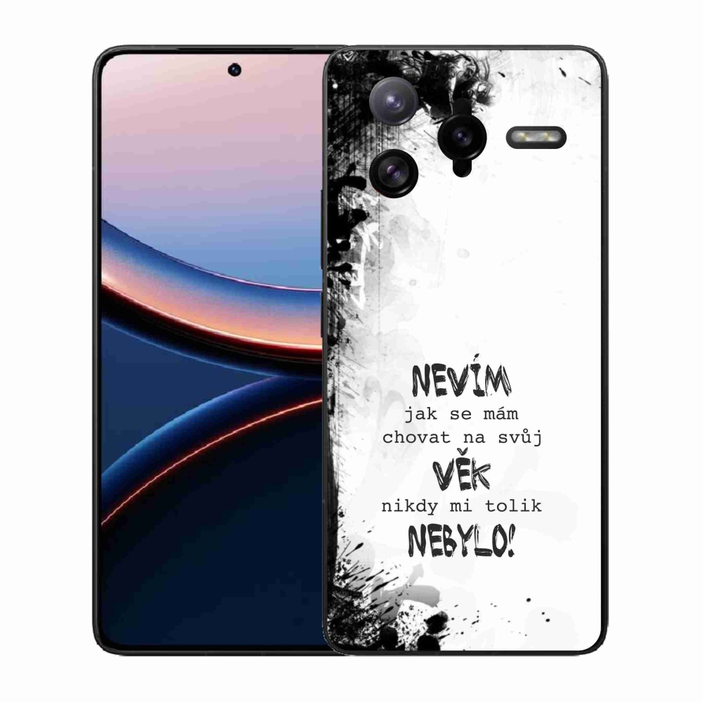 Gél borító mmCase a Xiaomi Poco F7 Ultra számára - vicces szöveg 14 fehér háttér