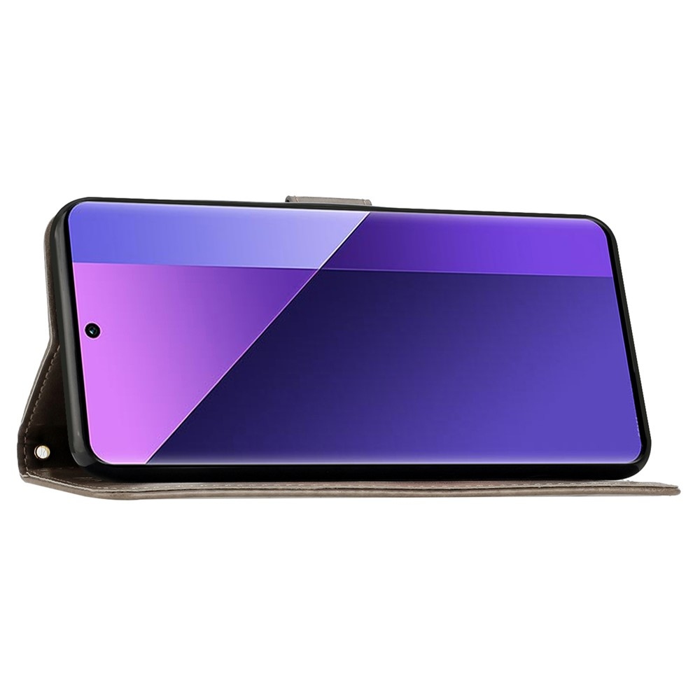 Virágok könyv tok Motorola Moto G85 5G - szürke