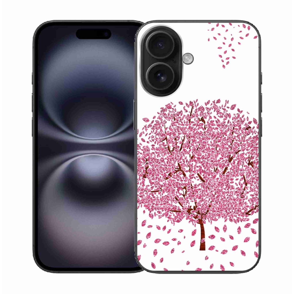 Gél borítás mmCase iPhone 16 készülékhez - rajzfilmfa levelekkel