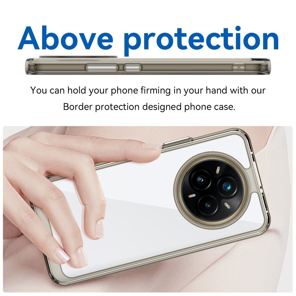 Gél tok fix hátlappal a Realme 14 Pro+ 5G készülékhez - szürke