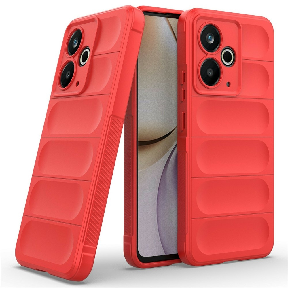 Rugg tartós zselés tok a Realme 14T 5G készülékhez - piros színű