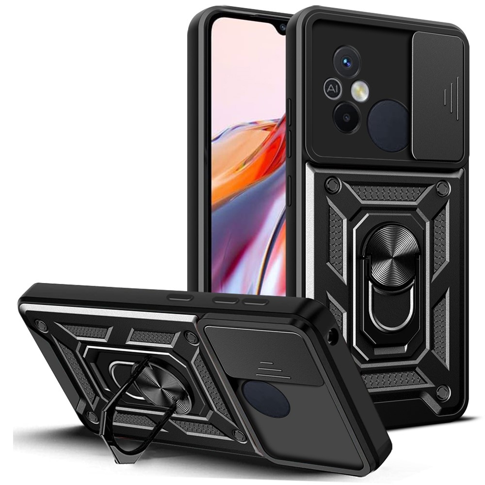 Tartós csúszásbiztos borítás Xiaomi Redmi 12C-hez - fekete