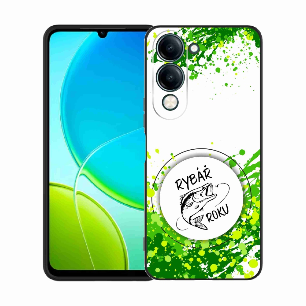 Gél borító mmCase a Vivo Y29s 5G-n - az év horgásza fehér háttérrel