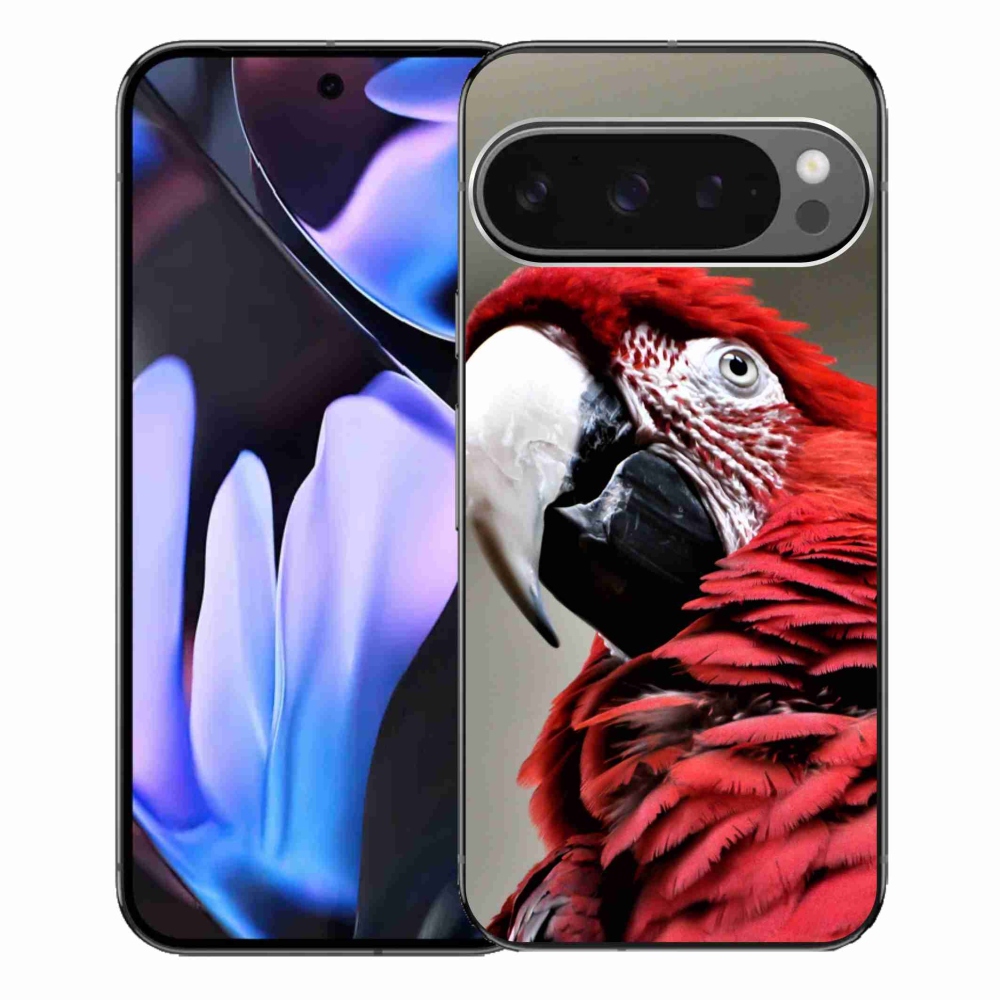Gél tok mmCase a Google Pixel 9 Pro XL-hez - papagáj ara piros
