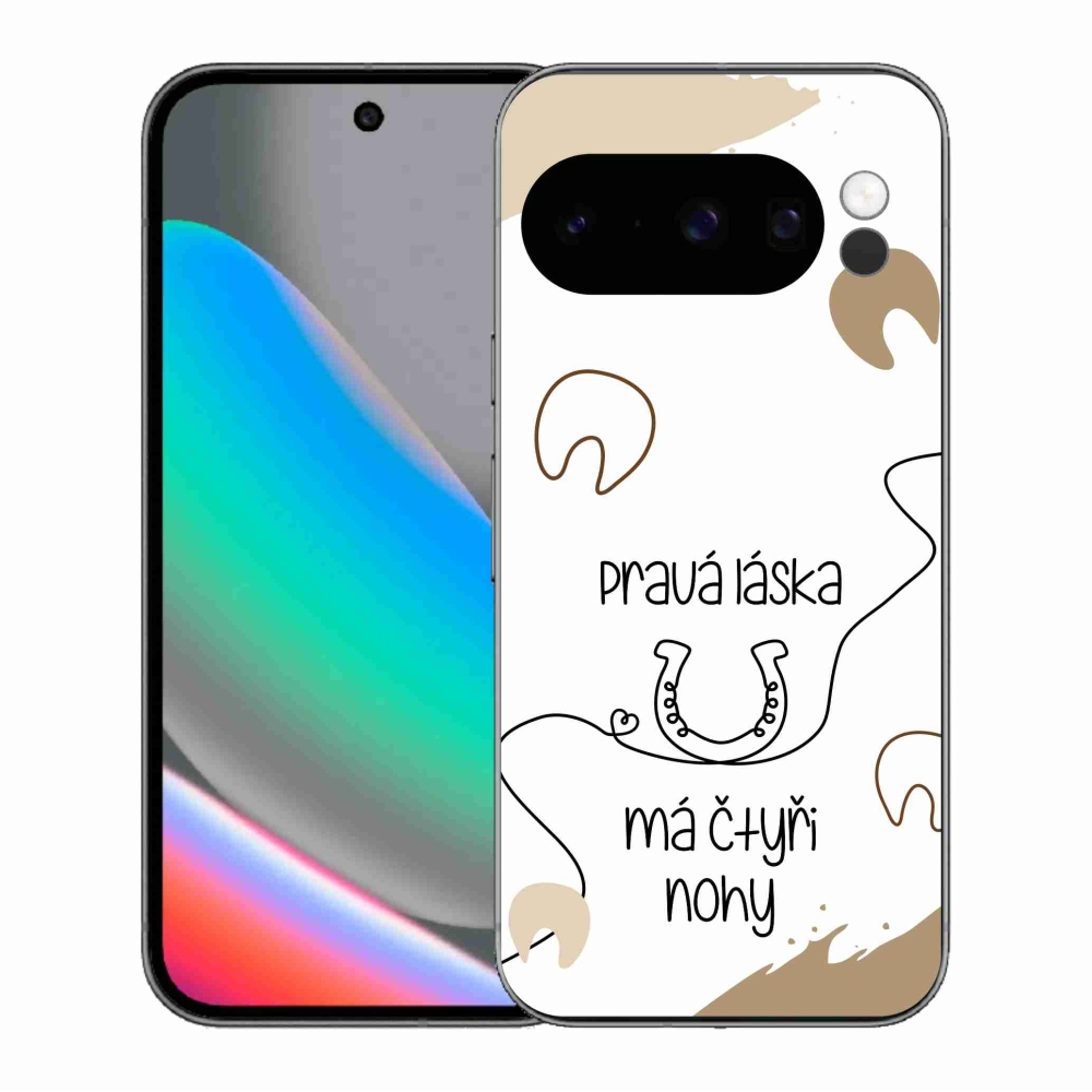 Gél borítás mmCase a Google Pixel 10 Pro számára - Ló motívum fehér háttér