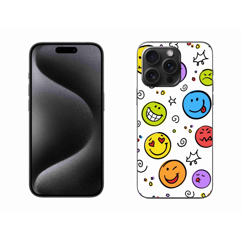 Gél borítás mmCase iPhone 15 Pro Max készülékhez - smiley-k