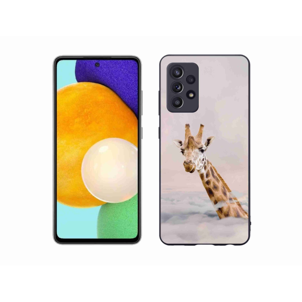 Zselés borítás mmCase Samsung Galaxy A52/A52 5G - zsiráf a felhők között