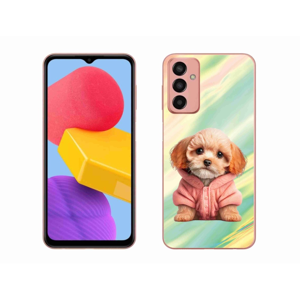 Gél borító mmCase Samsung Galaxy M13 - pulóveres kiskutya Samsung Galaxy M13-hoz