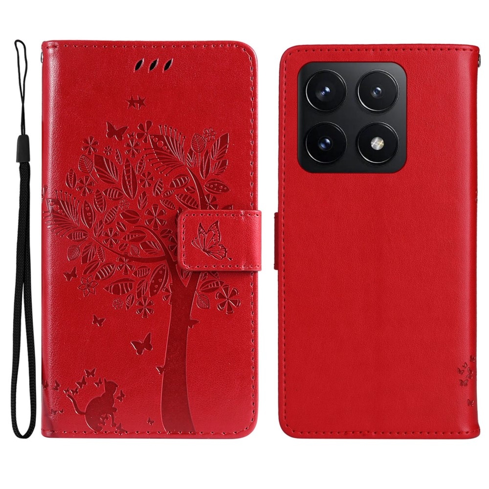 Fák könyve tok Xiaomi 14T - piros