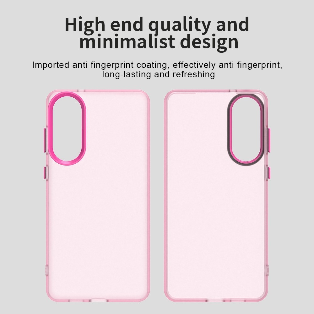 Candys matt zselés tok Samsung Galaxy S25 Edge készülékhez - rózsaszínű