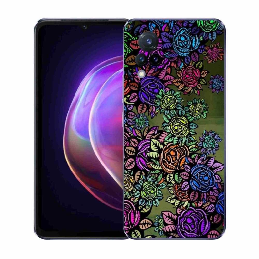 Gél borító mmCase a Vivo V21 4G/5G készülékhez - virágok 6