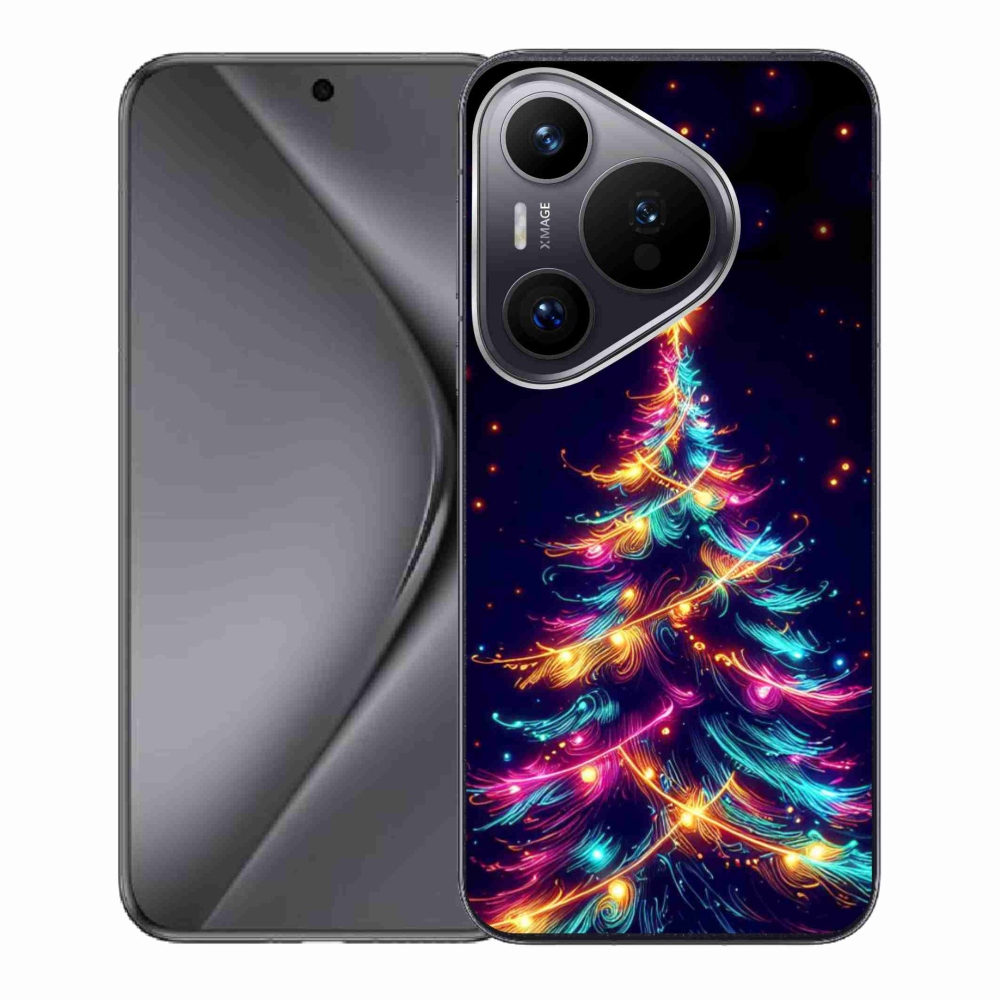 Gél borítás mmCase a Huawei Pura 70-hez - neon karácsonyfa