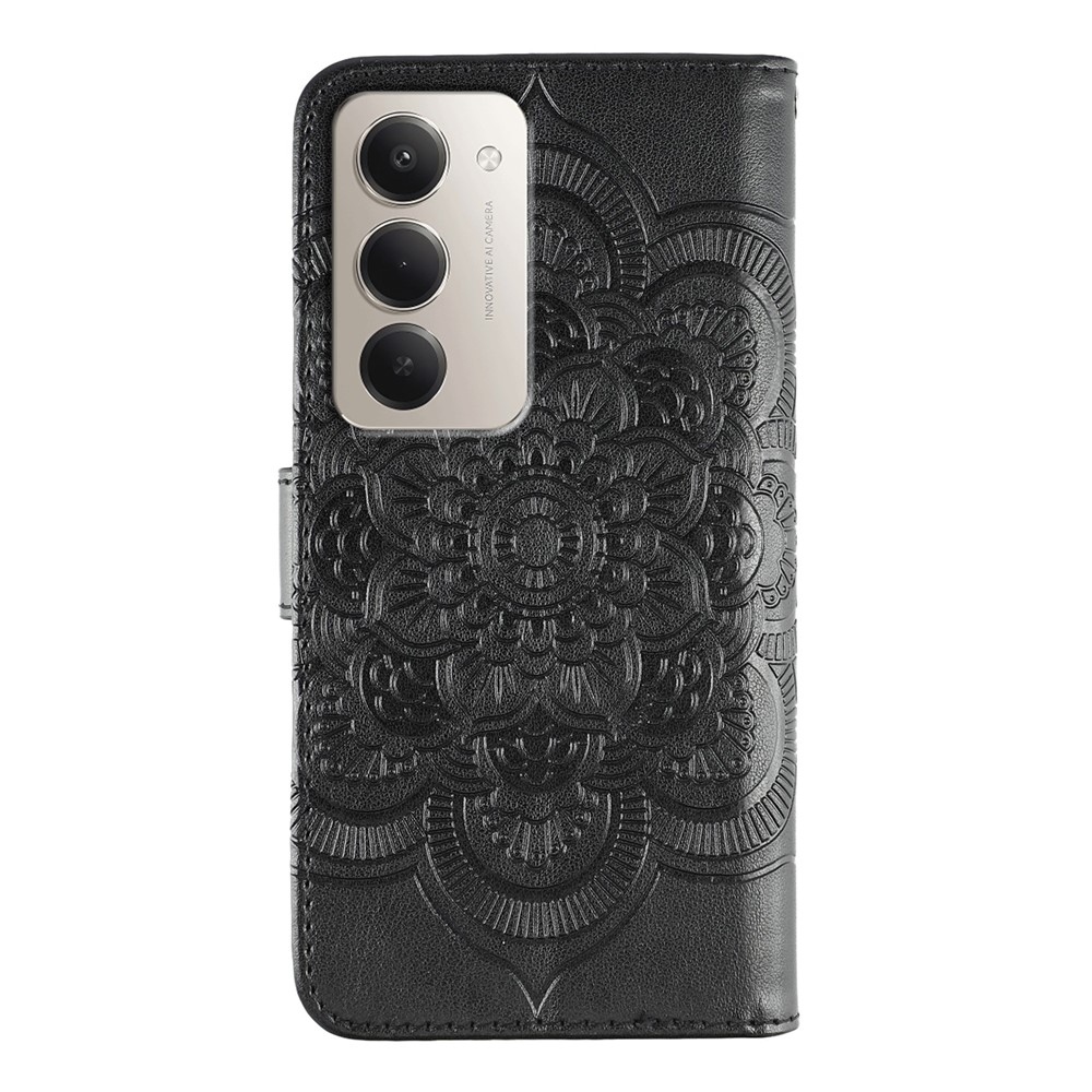 Mandala könyv tok a Xiaomi Redmi 15 5G-hez - fekete