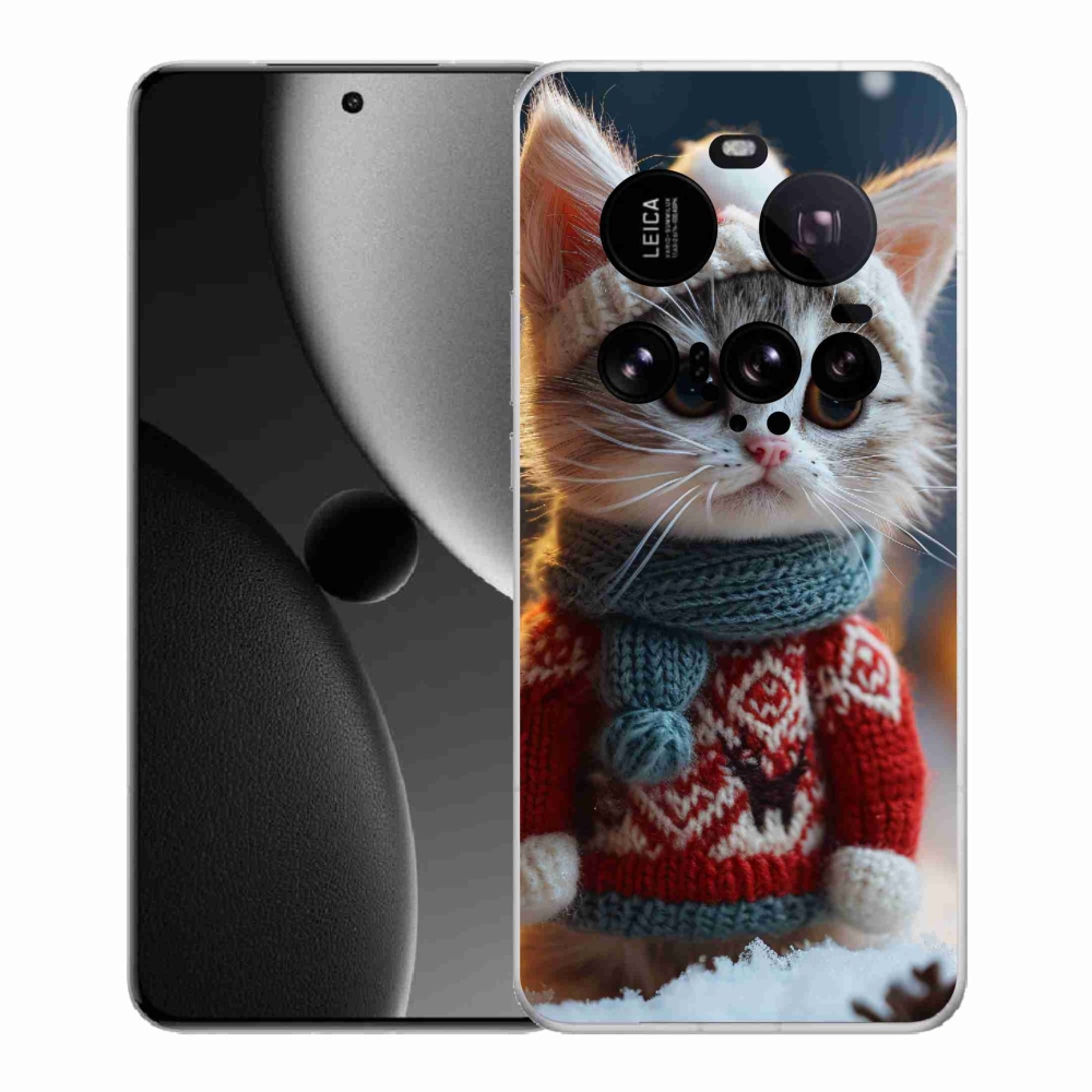 Gél borítás mmCase a Xiaomi 15 Ultra számára - cica pulóverben