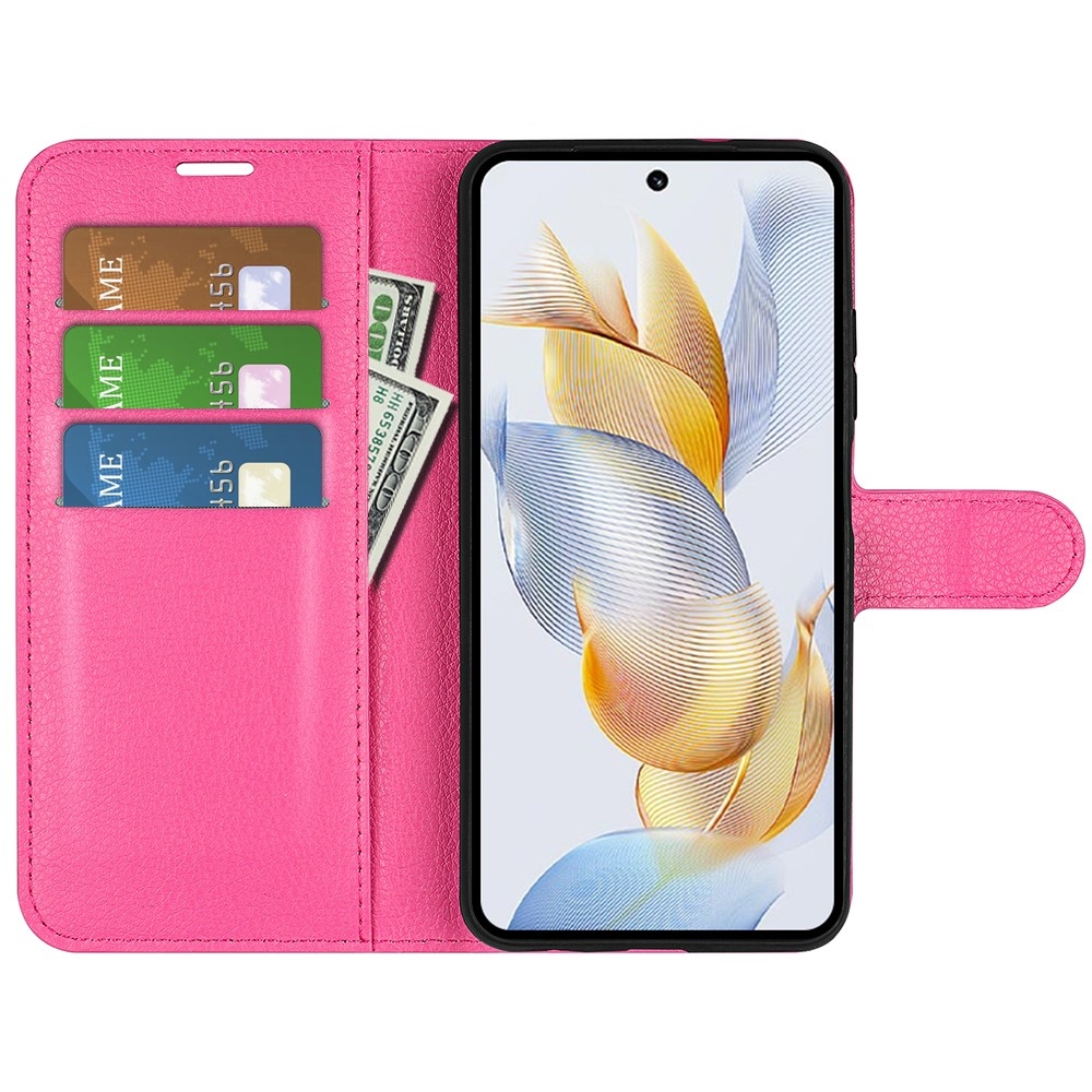 Litchi könyvtáska a Honor 90-hez - rózsaszínű