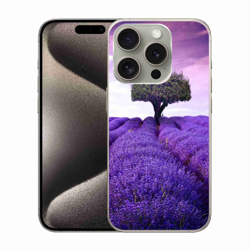 Zselés borítás mmCase iPhone 15 Pro készülékhez - levendula rét