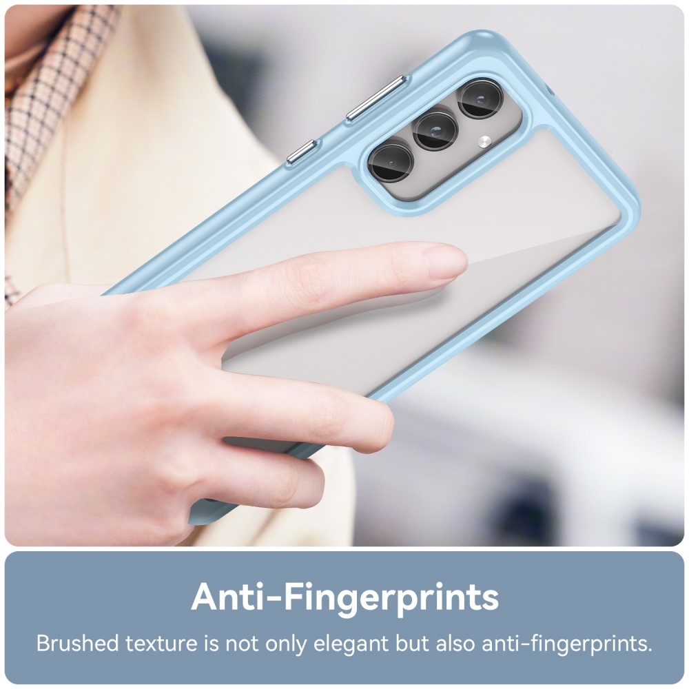 Gél tok fix hátlappal Samsung Galaxy M55 5G készülékhez - kék